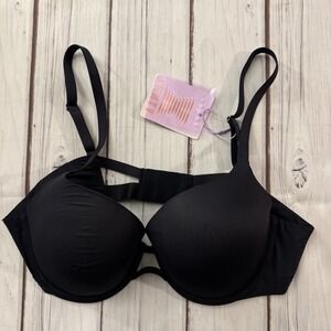 Savage X Fenty Black T-Shirt Bra 38B Lightly Lined Underwire Smooth NWT Women's